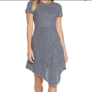 Eliza J Asymmetrical Hem Tweed Knit Dress 6